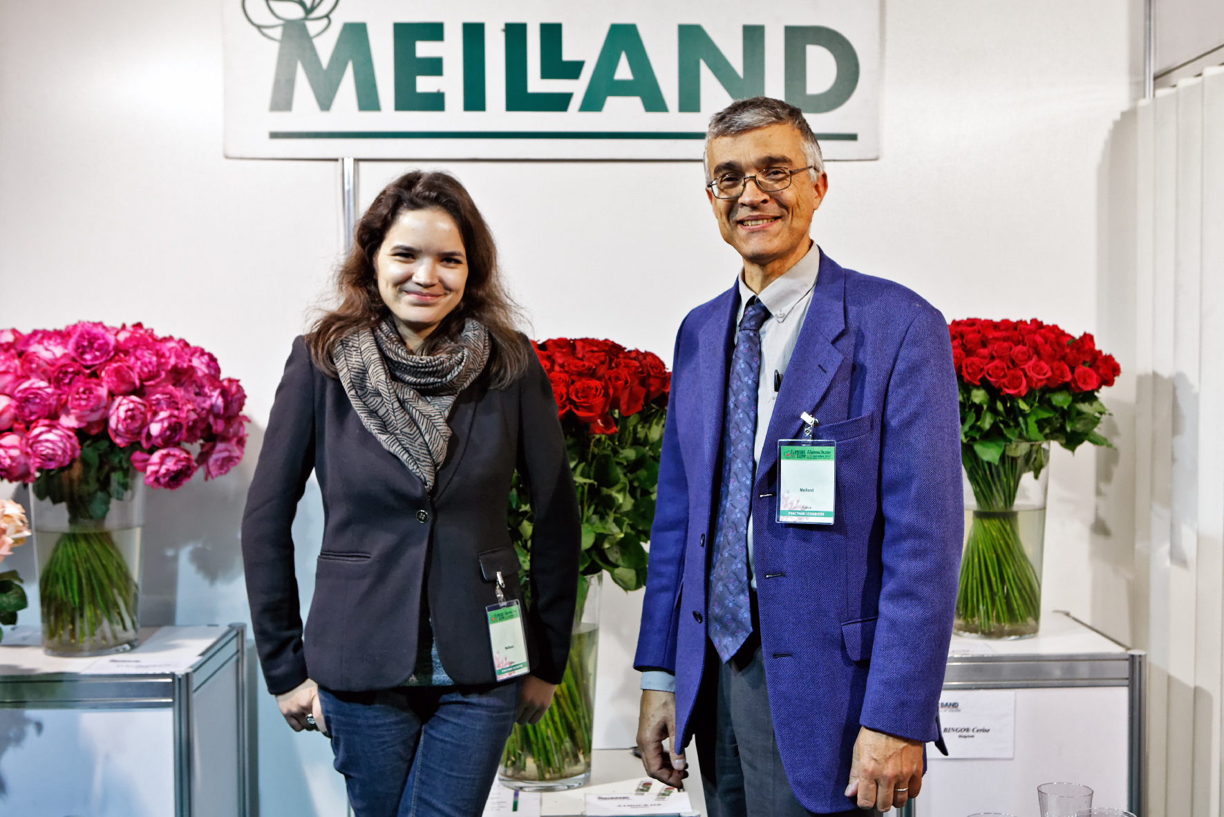 Bruno Etavard (Meilland) en la feria Flowers Expo. Intérprete - Ekaterina Mámina.