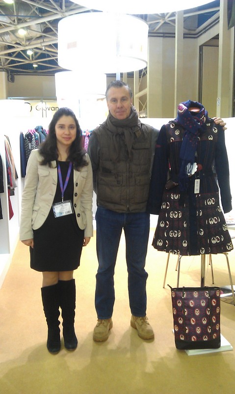Textiles Montecid during CPM fair in Moscow. Interpreter – A. Ermanok.